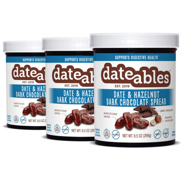 Date & Hazelnut Dark Chocolate Spread 9.5-oz. Jar - Tri-Pack